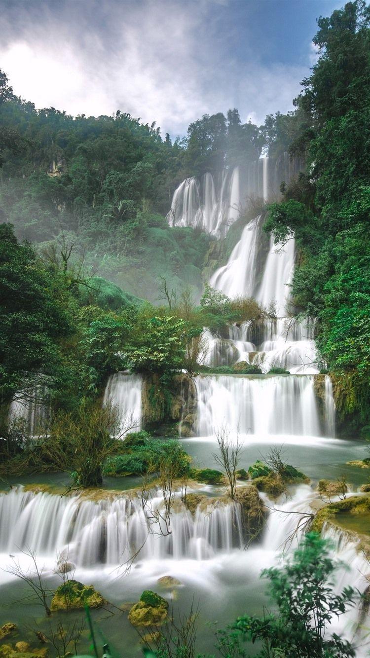 750x1334 Beautiful Waterfalls In Thailand 828x1792 IPhone 11 XR Wallpaper, Background, Picture, Image