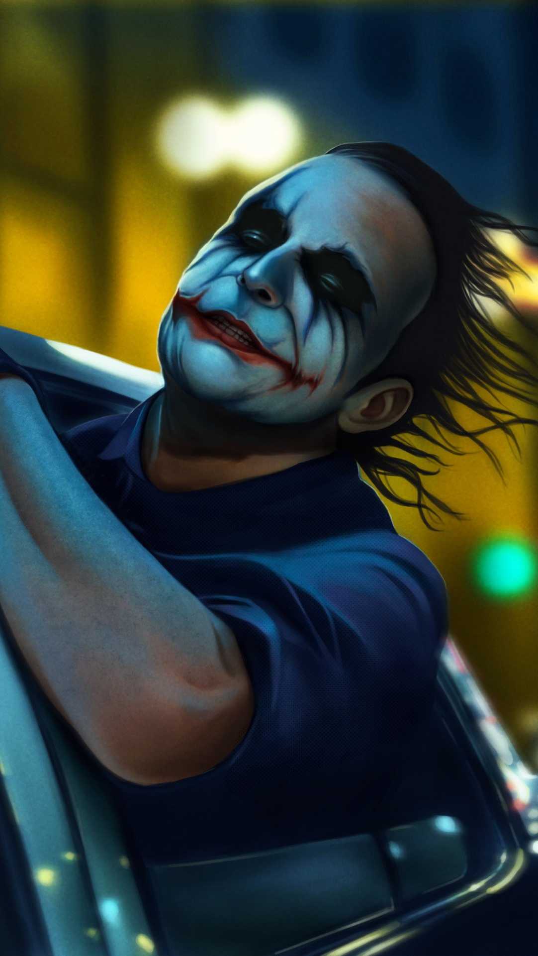 1082x1922 Dark Knight Joker 4k Mobile Wallpaper