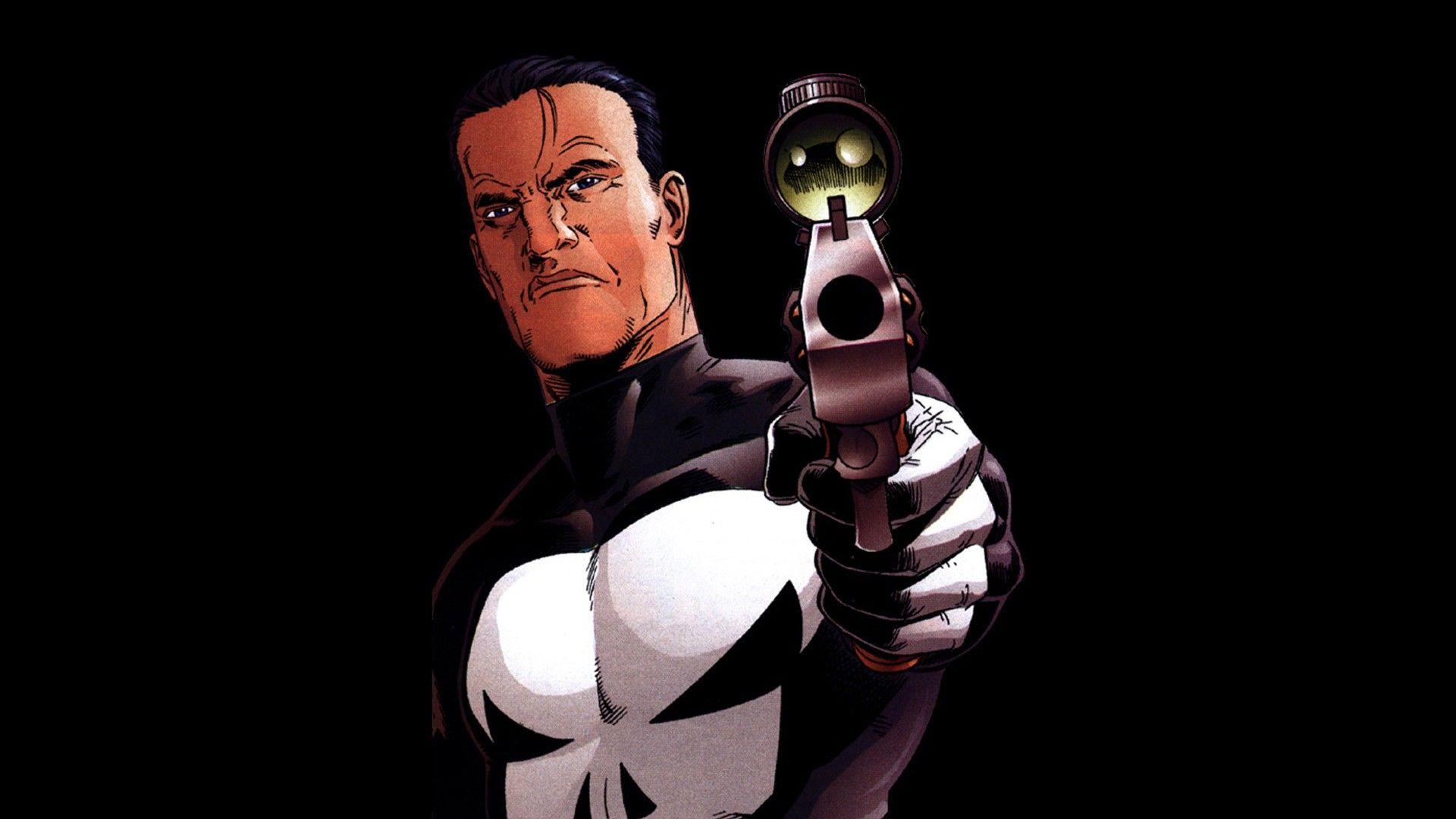 1920x1080 The Punisher, Frank Castle, Marvel Comics, Illustration, Black Background Wallpaper HD / Desktop and Mobile Background