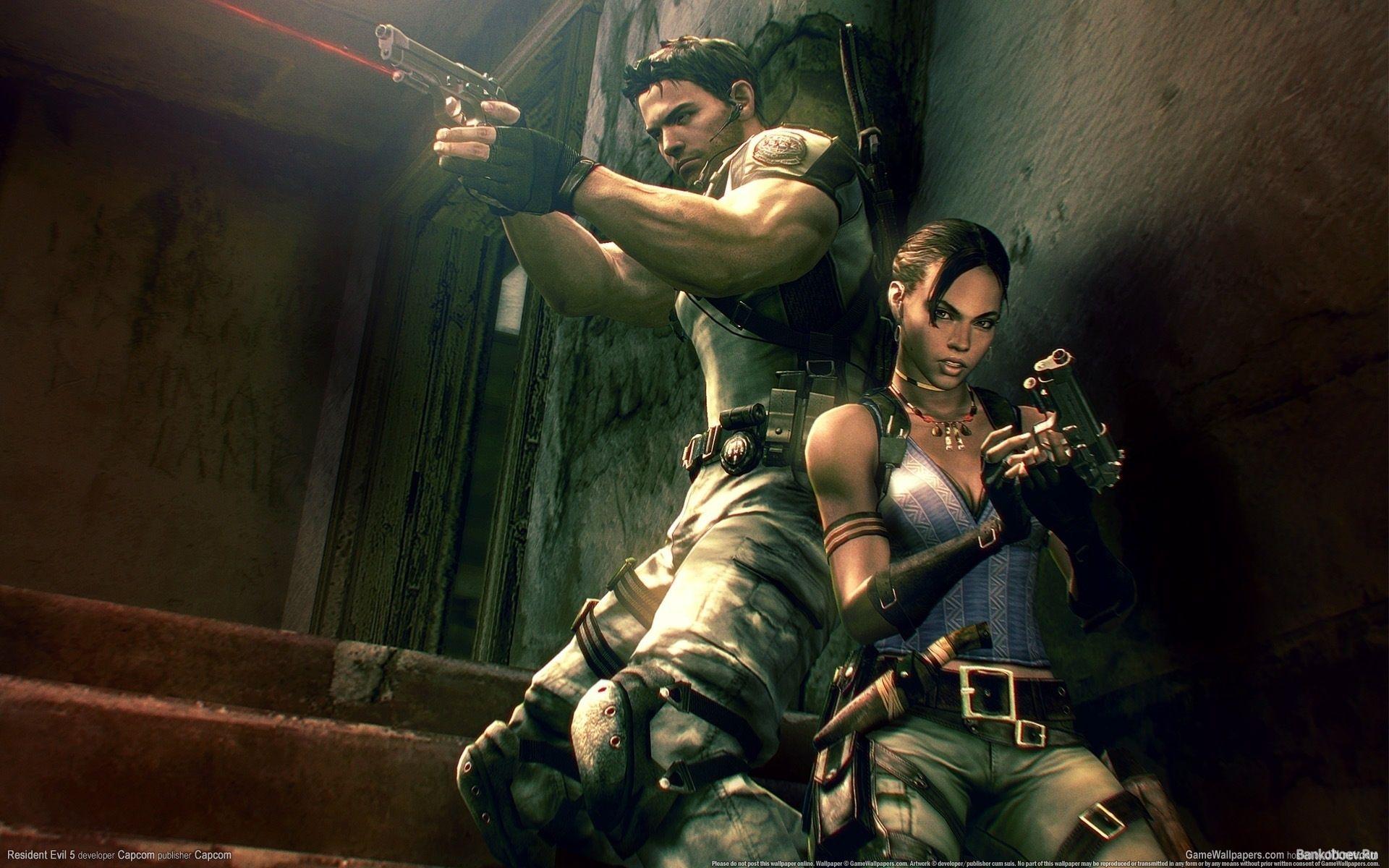 1920x1200 Wallpaper Resident evil Resident evil, Chris Redfield, Sheva Alomar desktop wallpaper Games