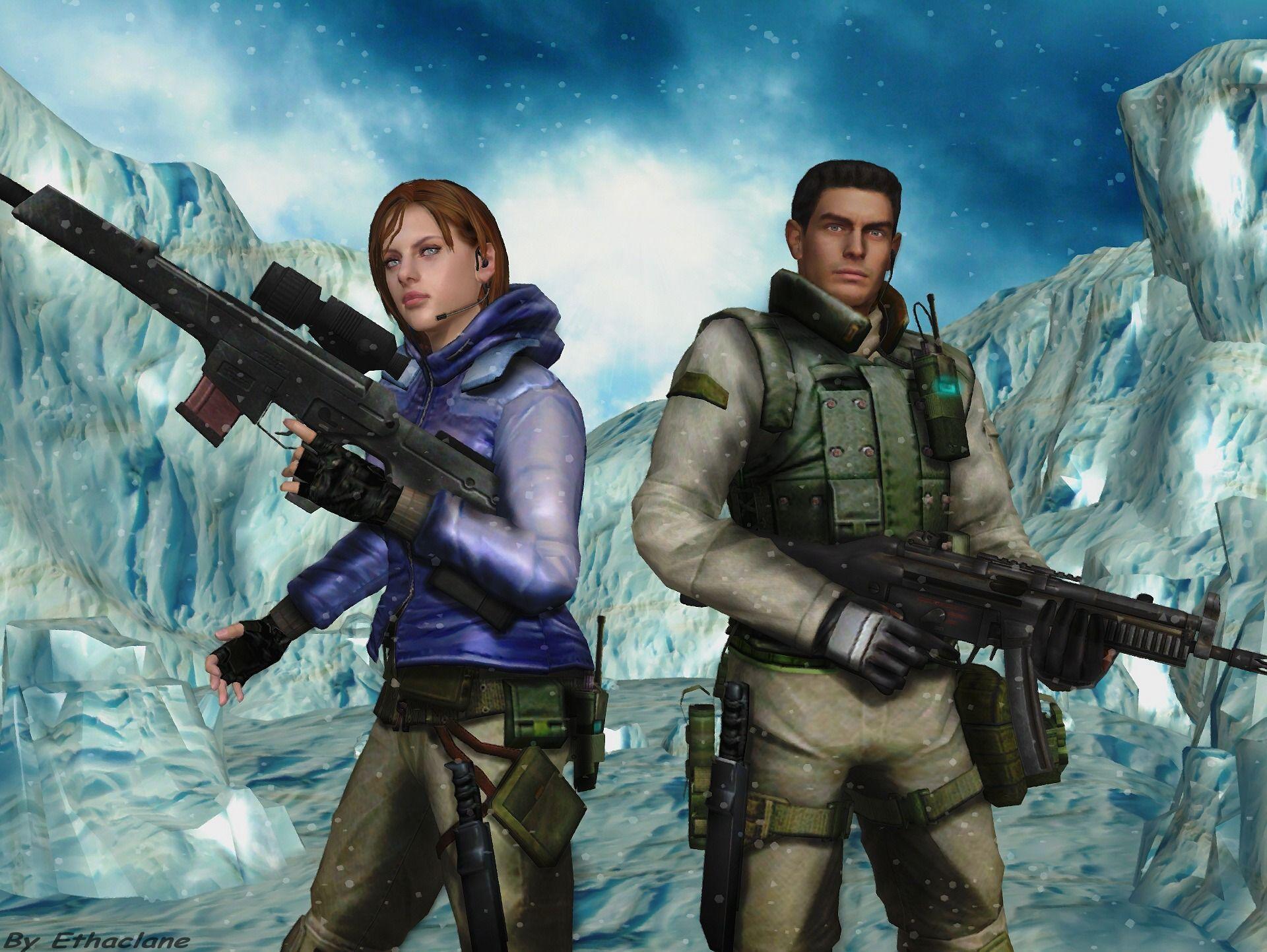 1920x1443 Chris Redfield Jill Valentine Wallpaper:1920x1443