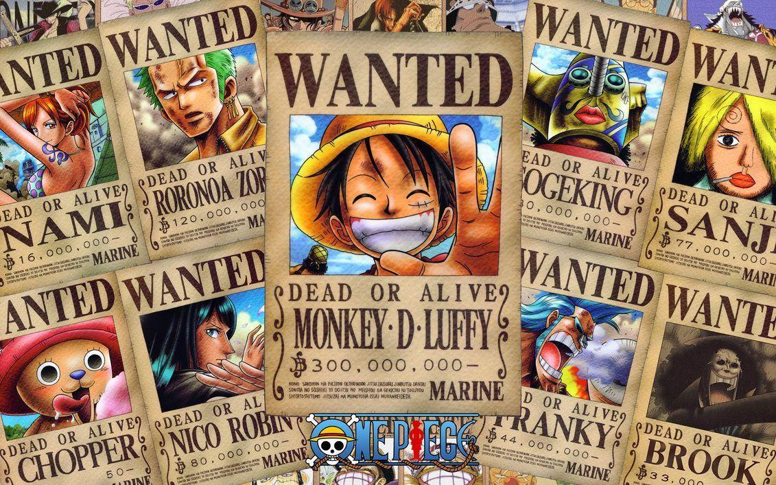 One Piece Wanted Poster Wallpapers  Top Free One Piece Wanted Poster  Backgrounds  WallpaperAccess