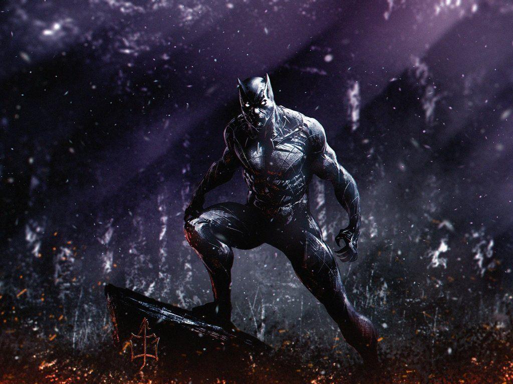 1024x768 Desktop wallpaper dark, superhero, marvel, black panther, HD image, picture, background, 59a005