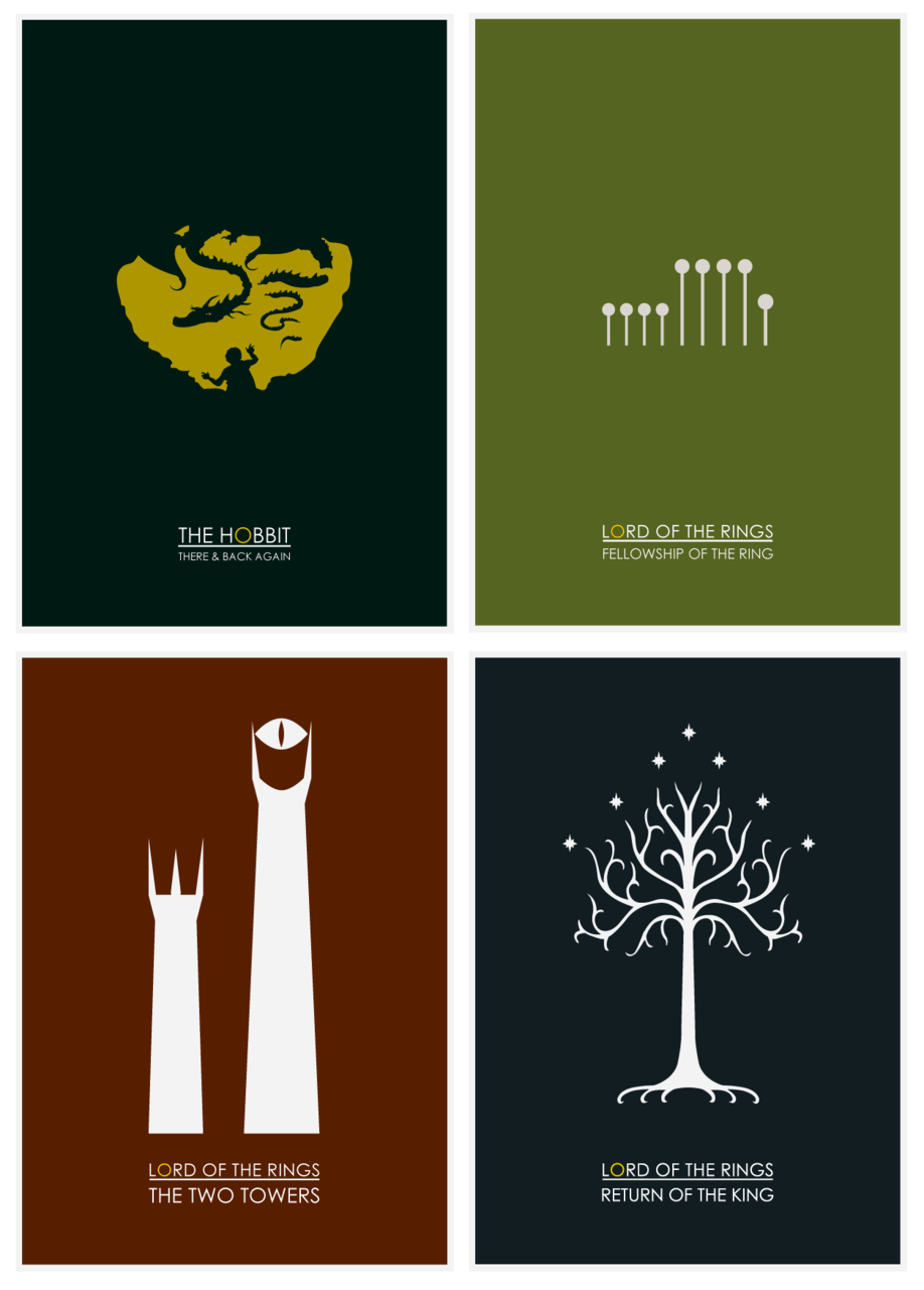 918x1280 Minimalist LOTR posters. Would love to get these printed!