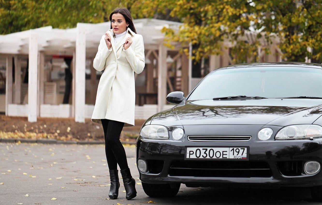 1332x850 Wallpaper car, autumn, girl, machine, photo, Wallpaper, model, Japan, brunette, wallpaper, lexus, waiting, japan, girls, toyota, Lexus image for desktop, section девушки