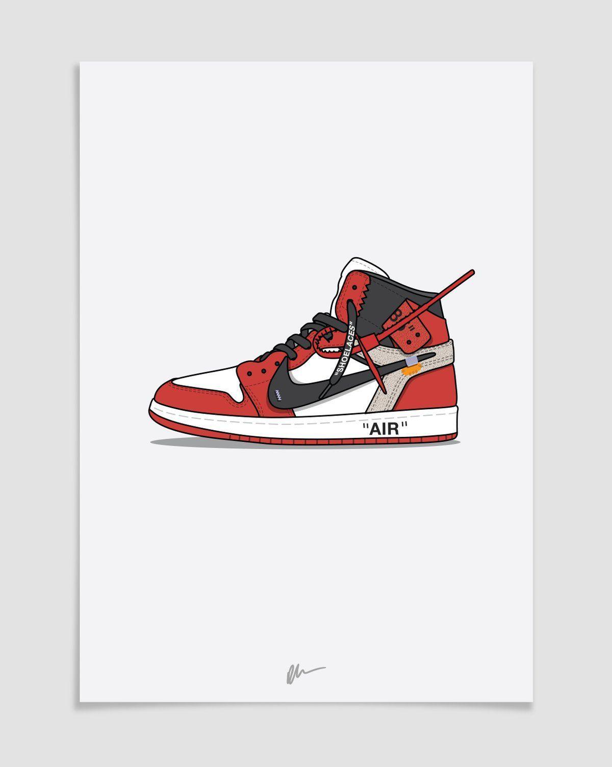 1200x1503 Image Of NEW The Ten White Air Jordan 1 Chicago. Sneakers Illustration, Sneakers Wallpaper, Sneaker Posters