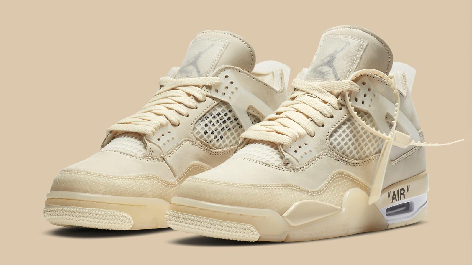 1600x900 Off White X Air Jordan 4 Retro Women's 'Sail Muslin White' Release Date