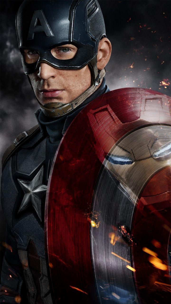 720x1280 Captain America Civil War Chris Evans Wallpaper in jpg format for free download