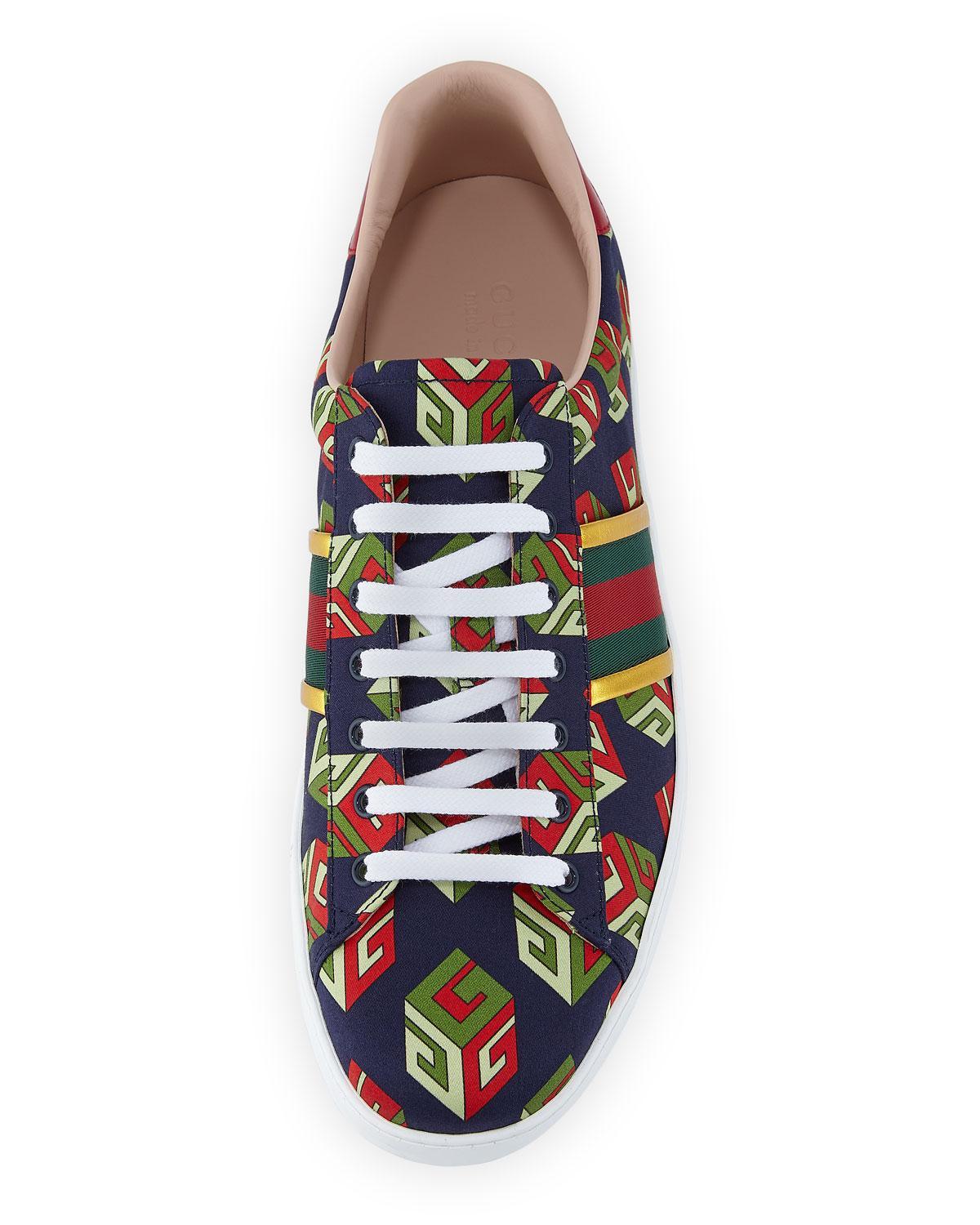 1200x1500 Gucci Leather Men's New Ace Gg Wallpaper Sneakers in Blue Pattern (Blue)