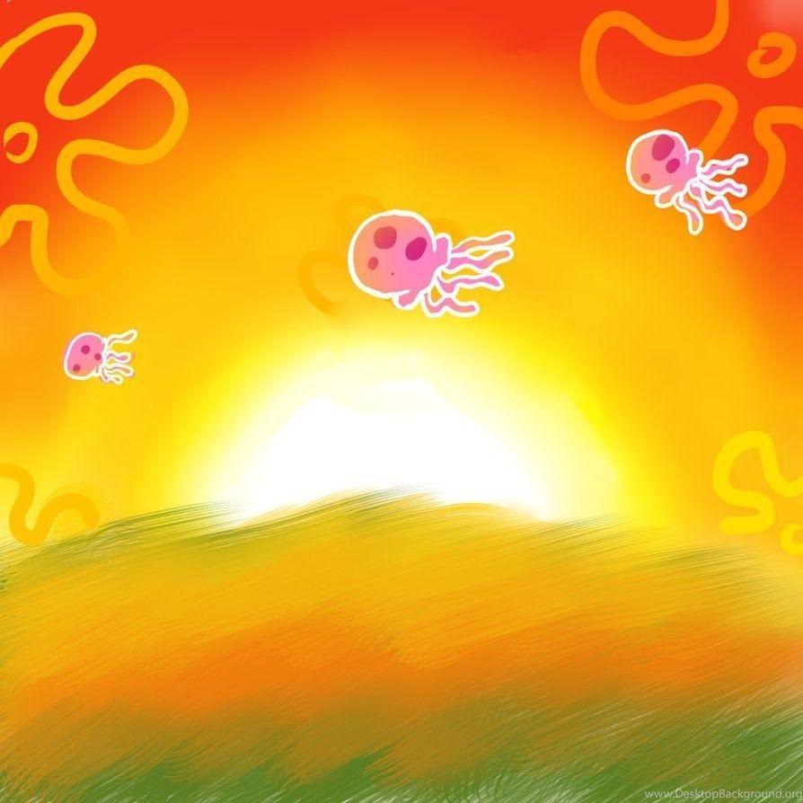 894x894 Jellyfish Fields Sunset Background By XLilacNiallDoex Desktop Background