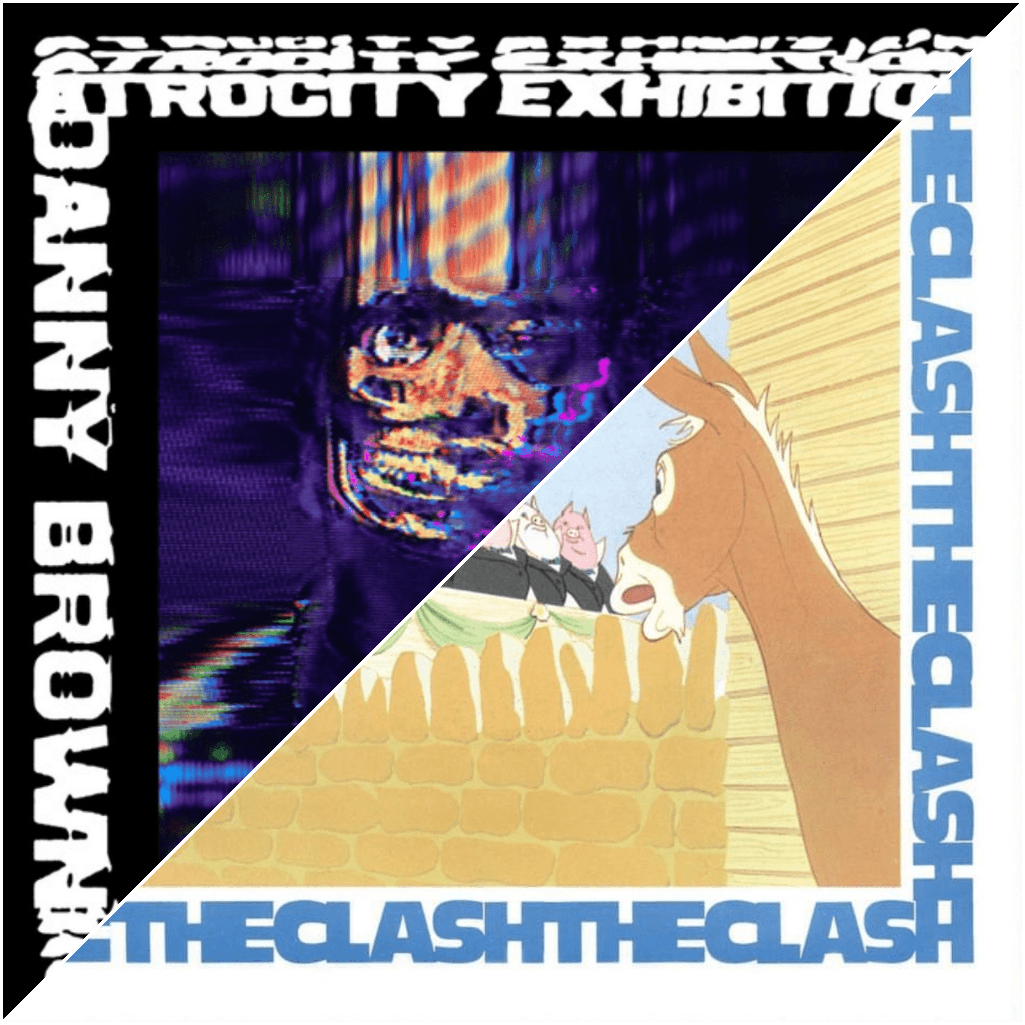 2048x2048 Atrocity Exhibition Brown and English Civil War Clash (Single Cover Art). Cover art, Art, Album art
