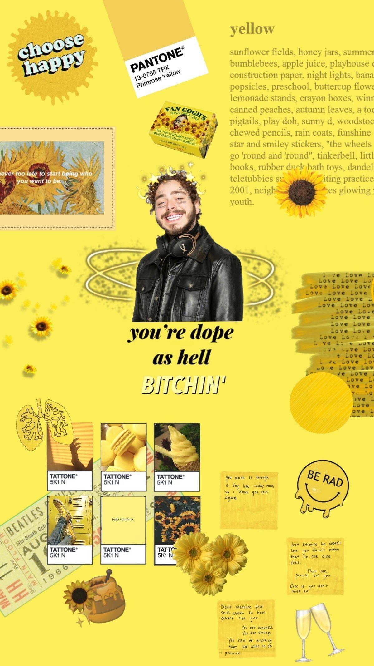 1200x2133 Yellow Post Malone Background Wallpaper!. Post Malone Wallpaper, Post Malone, Post Malone Lyrics
