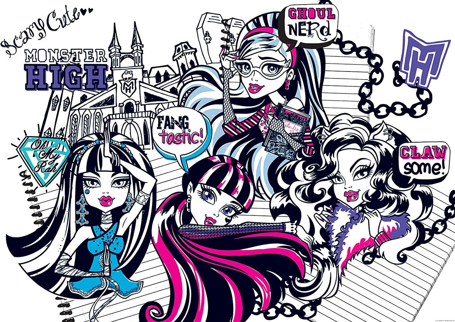 1500x1061 Monster High Scary Cute Wallpaper Mural: Amazon.co.uk: Kitchen & Home