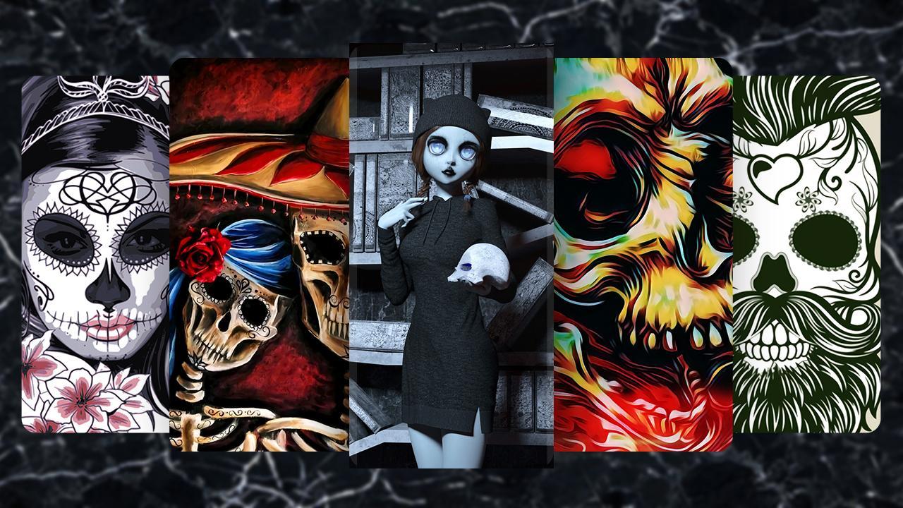1280x720 Skull Wallpaper Cool Cute & Scary Skull LockScreen for Android