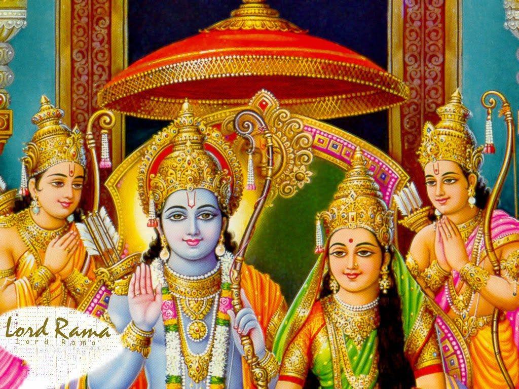 1024x768 Ram Darbar Hình nền 3D - Thần Rama Và Sita