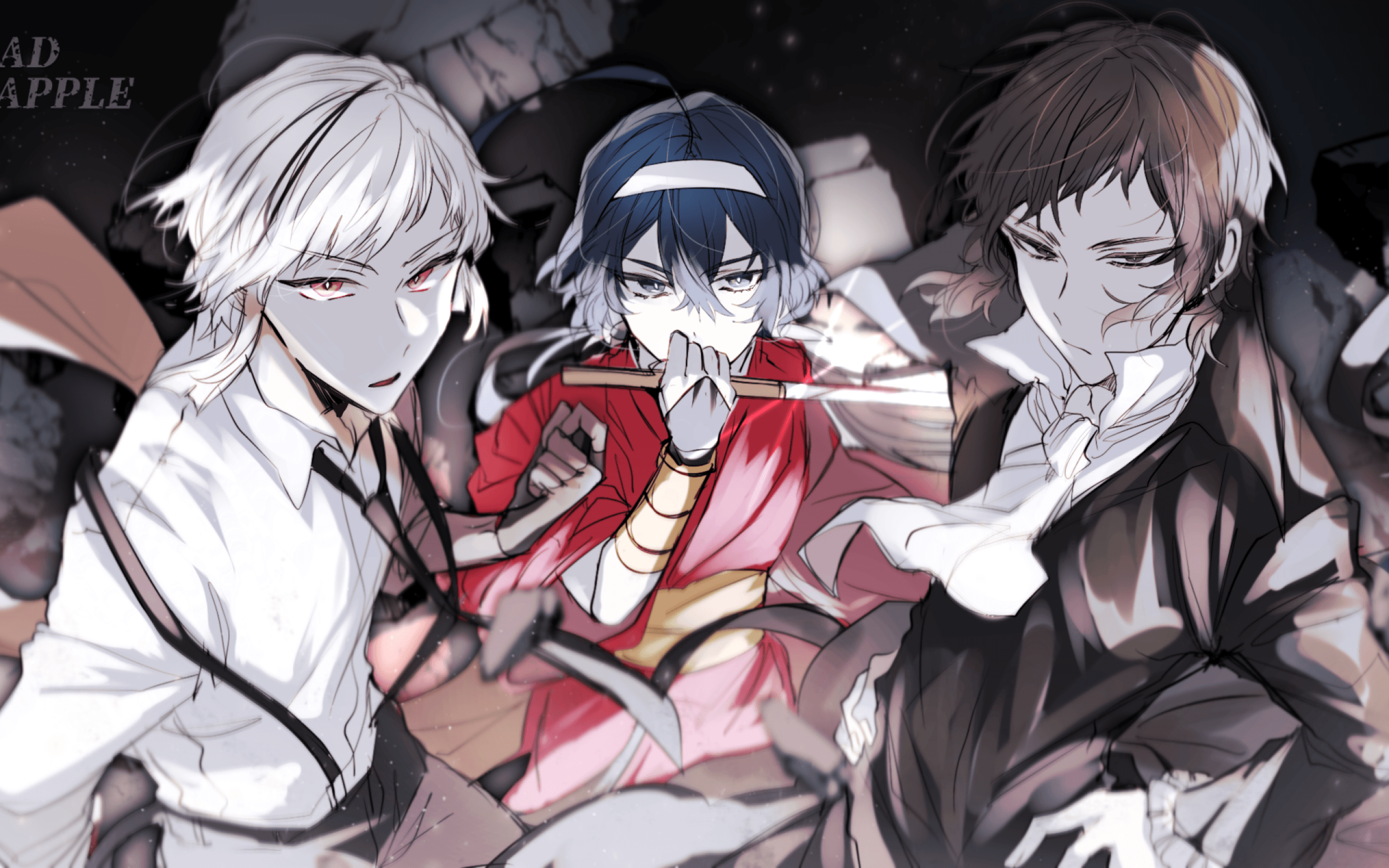 2560x1600 Tải xuống 2560x1600 Bungou Stray Dogs, Nakajima Atsushi, Dazai Osamu, Nakahara Chuuya Wallpaper cho MacBook Pro 13 inch