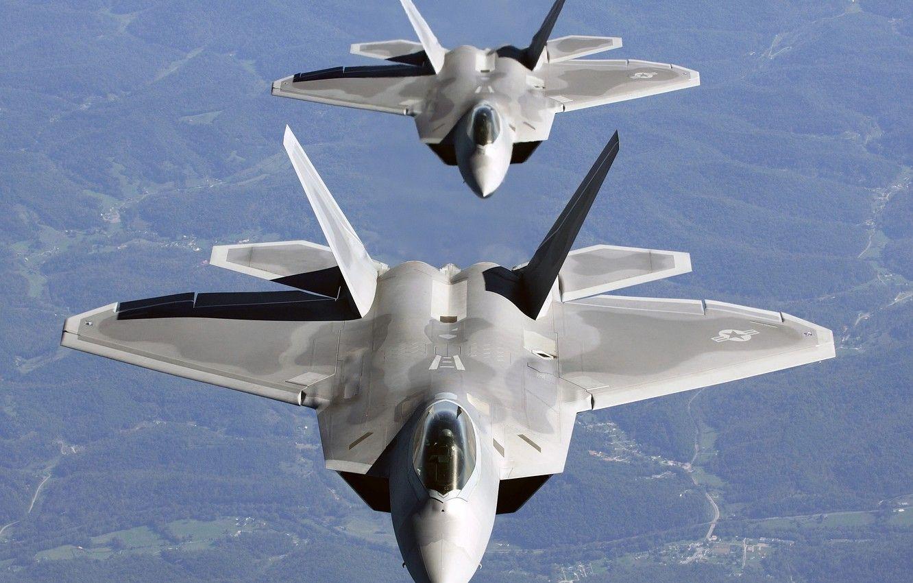 1332x850 Wallpaper aircraft, pair, F- raptor image for desktop, section авиация