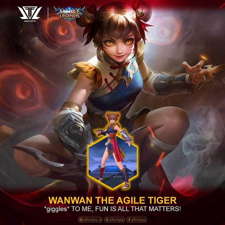 894x894 Wanwan Agile Tiger - Mobile Legends năm 2020. Truyền thuyết di động, Hình nền huyền thoại di động, Bản vẽ huyền thoại