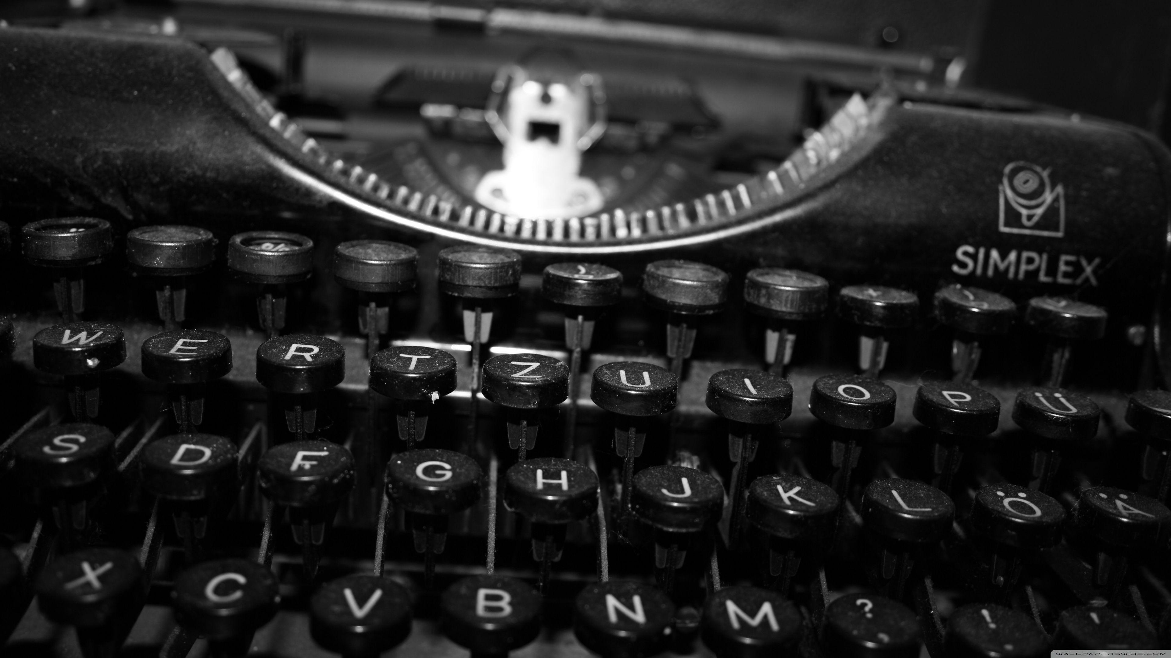 3840x2160 Typewriter BW ❤ 4K HD Desktop Wallpaper for 4K Ultra HD TV • Wide