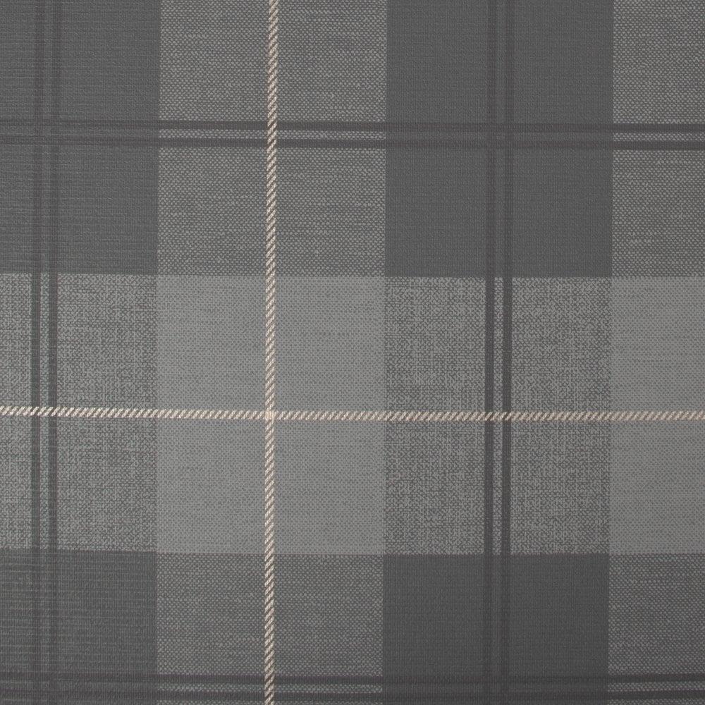 1000x1000 Superfresco Easy Heritage Tweed Tartan Check Faux Fabric Effect Charcoal Wallpaper 108610