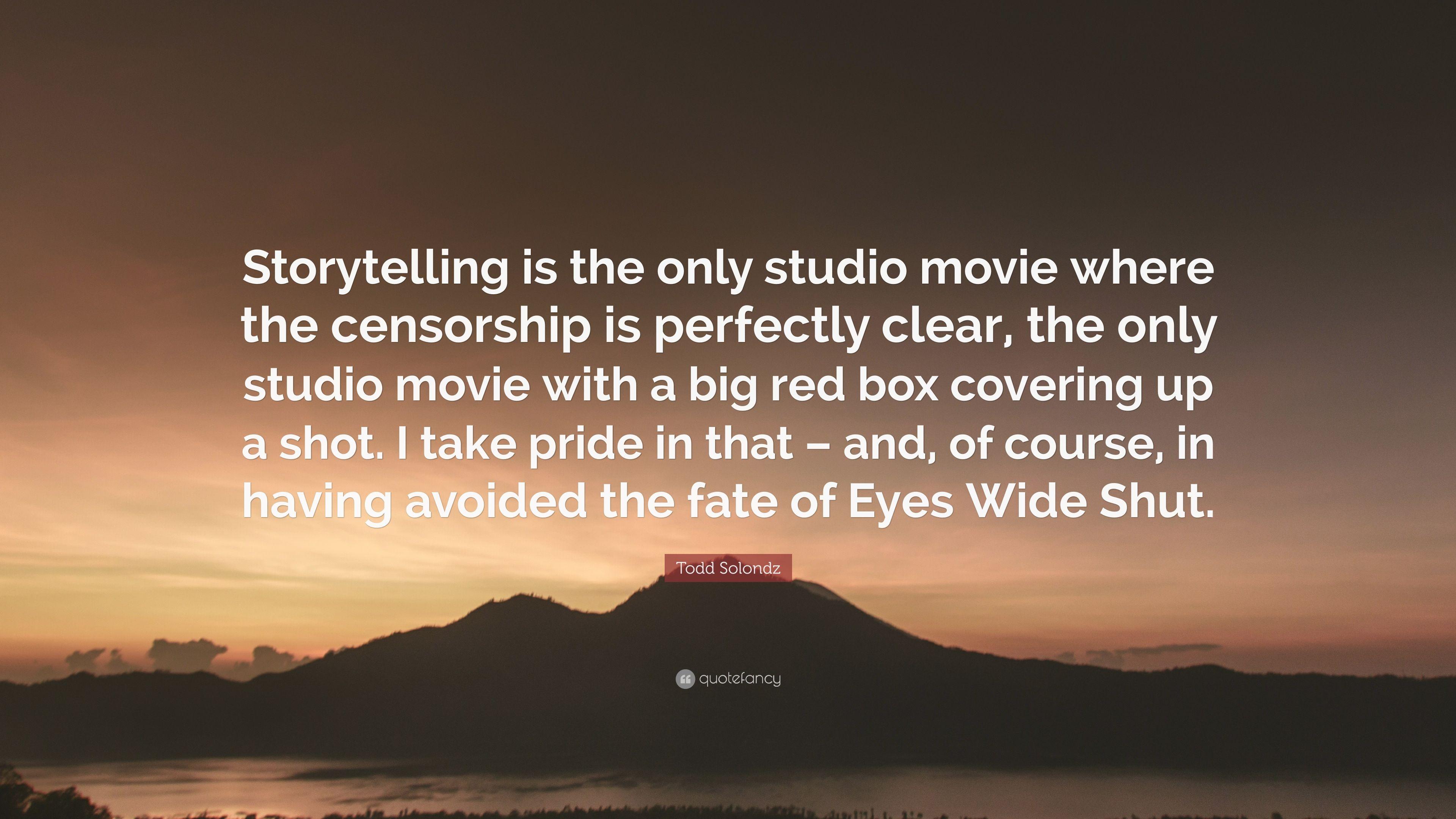 3840x2160 Todd Solondz Quote: “Storytelling is the only studio movie where the censorship is perfectly clear, the only studio movie with a big red box .” (7 wallpaper)