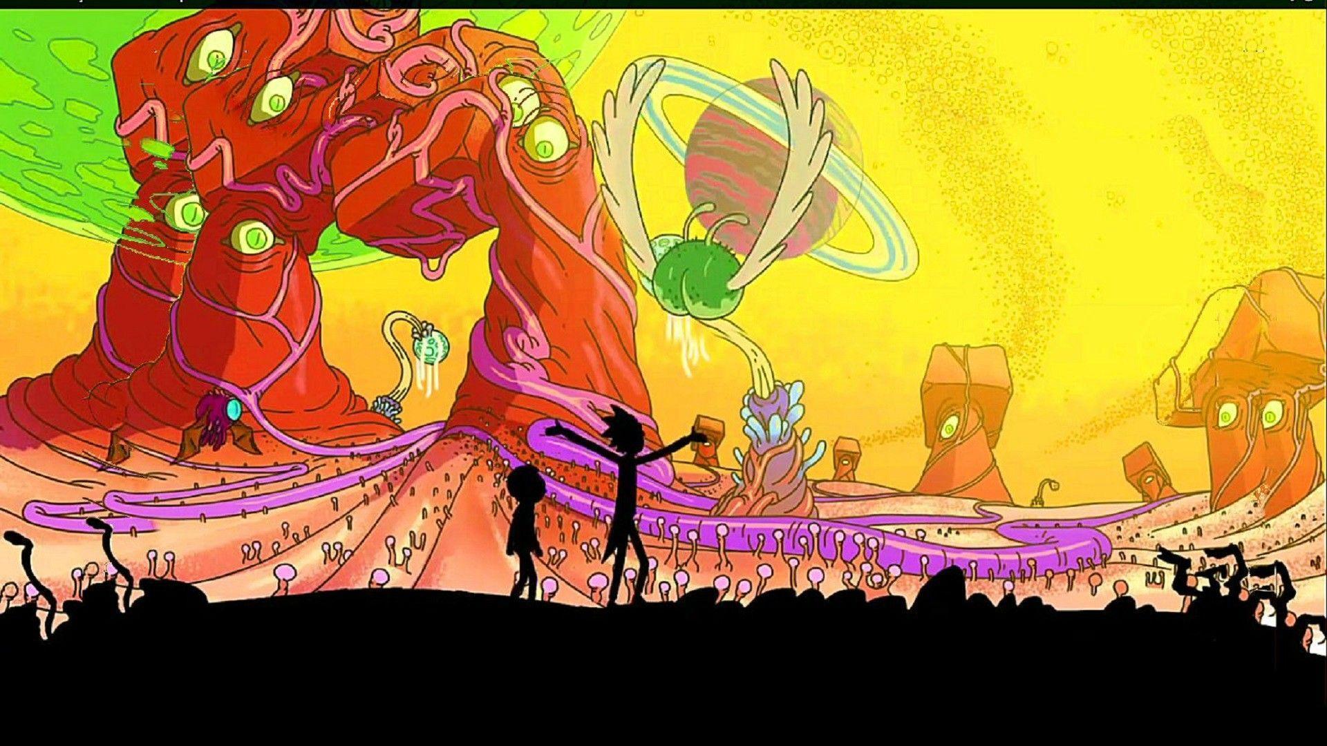 Rick and Morty - Seeizures  Trippy wallpaper, Rick and morty