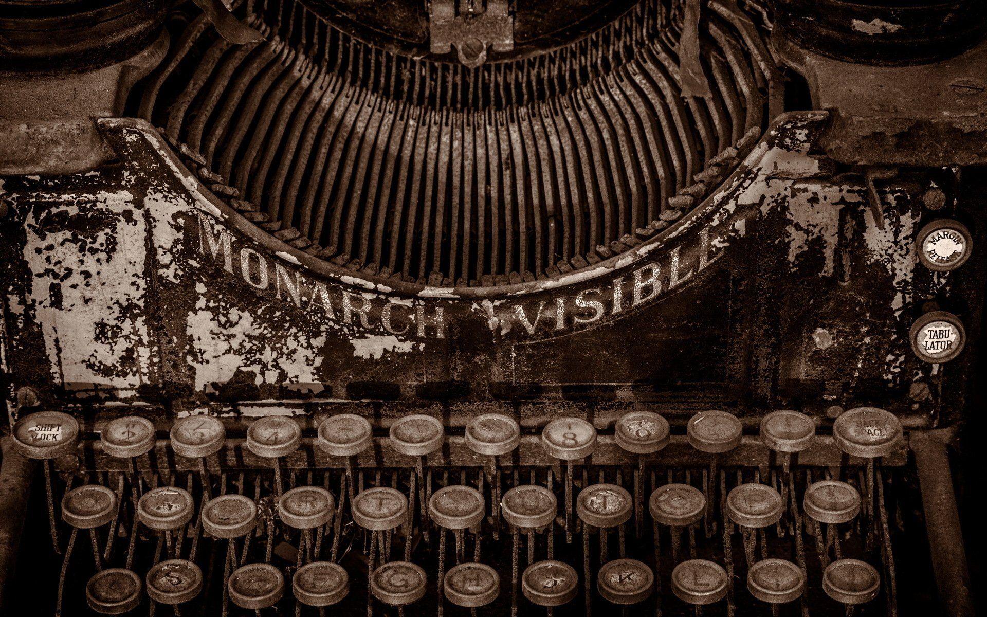1920x1200 Monarch Typewriter macro vintage wallpaperx1200