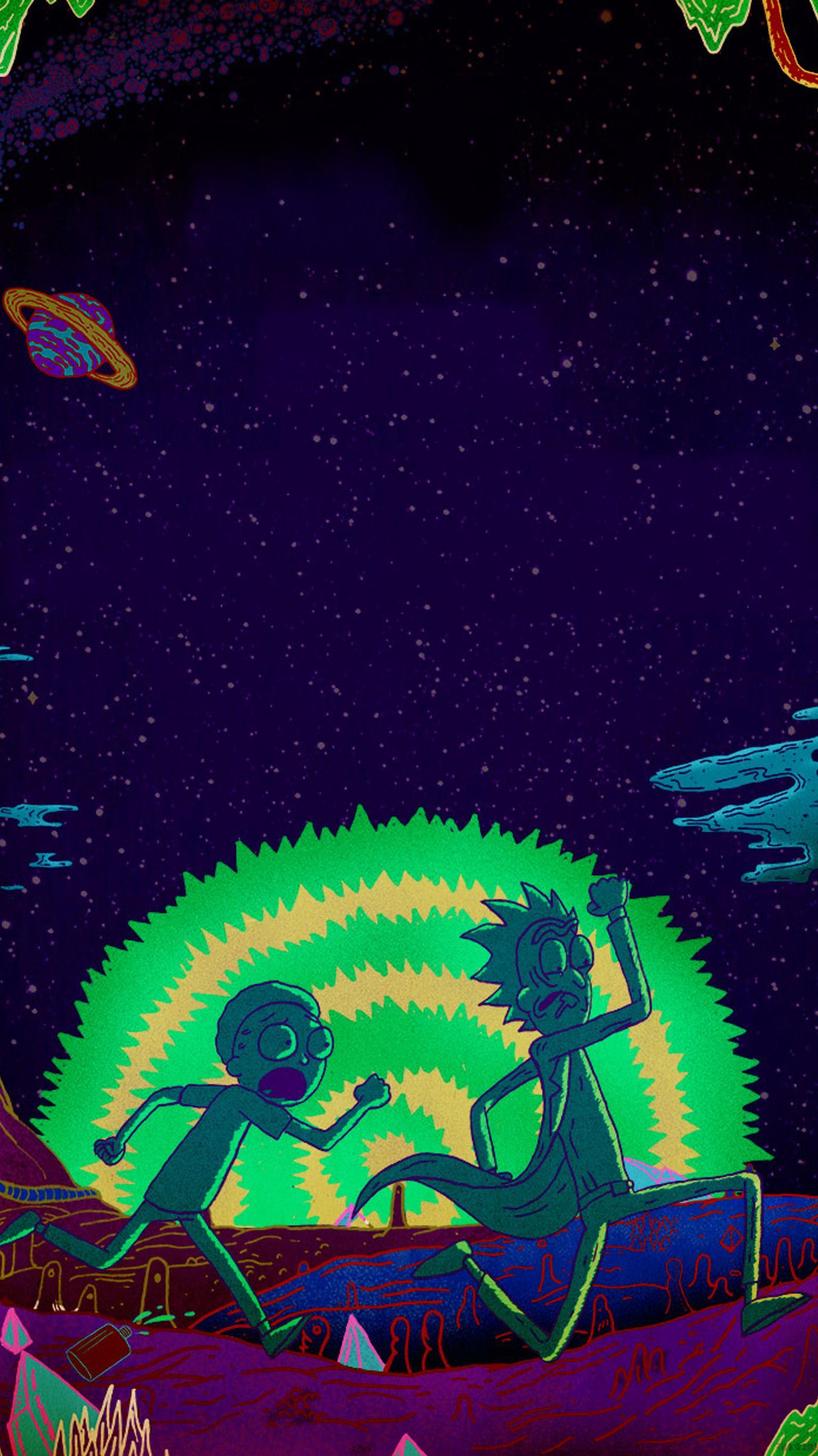 Rick and Morty Lightsaber Wallpaper iPhone Phone 4K #9420e