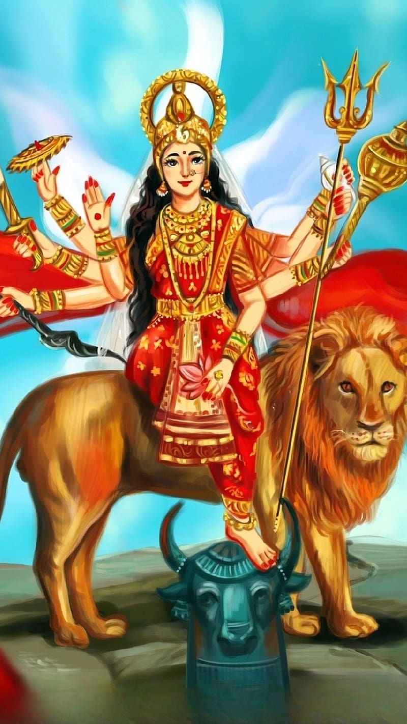 800x1422 HD durga goddess wallpaper