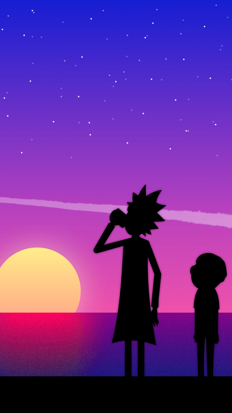 wallpaper iphone rick and morty