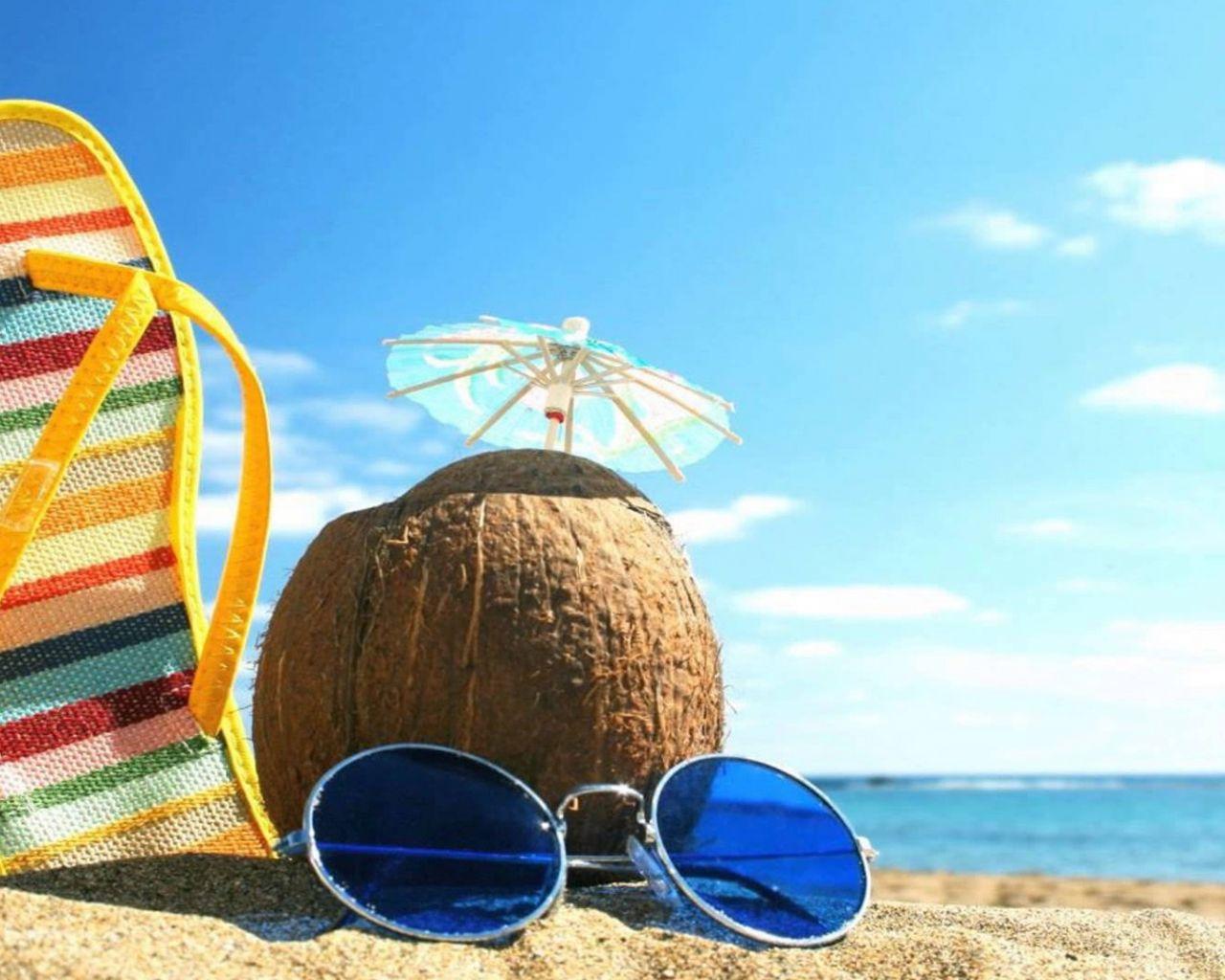 1280x1024 Free download Beach sandals sunglasses Coconut Wallpaper Beach Picture [1920x1080] for your Desktop, Mobile & Tablet. Explore Sandals Resort Wallpaper. Sandals Resort Wallpaper, Resort Wallpaper, Maldives Resort Wallpaper