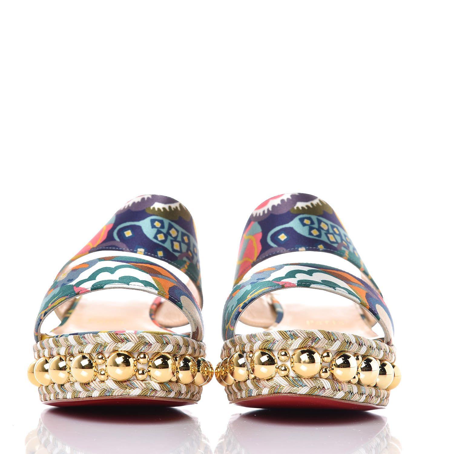 1500x1500 CHRISTIAN LOUBOUTIN Satin Wallpaper Janitag 60 Platform Sandals 36 Charlotte 359819