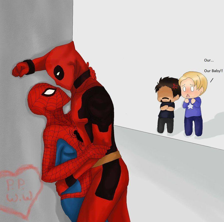 898x890 Spiderman And Deadpool Wallpaper