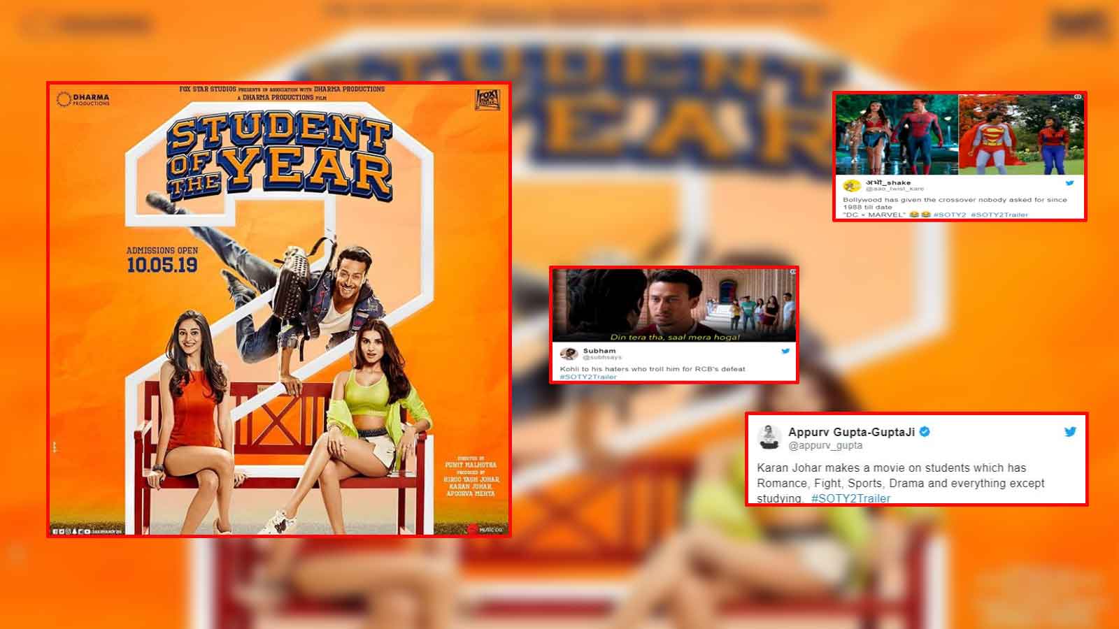 1600x900 Student of the Year 2' trailer fuels a hilarious meme fest online. Hindi Movie News of India