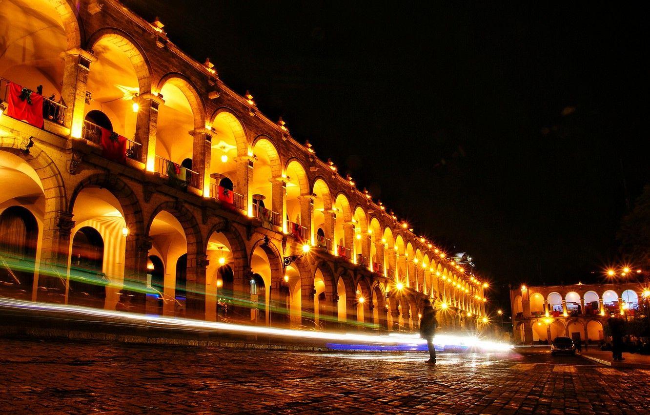 1332x850 Wallpaper night, night, Peru, Peru, noche, Cusco, Cusco image for desktop, section город