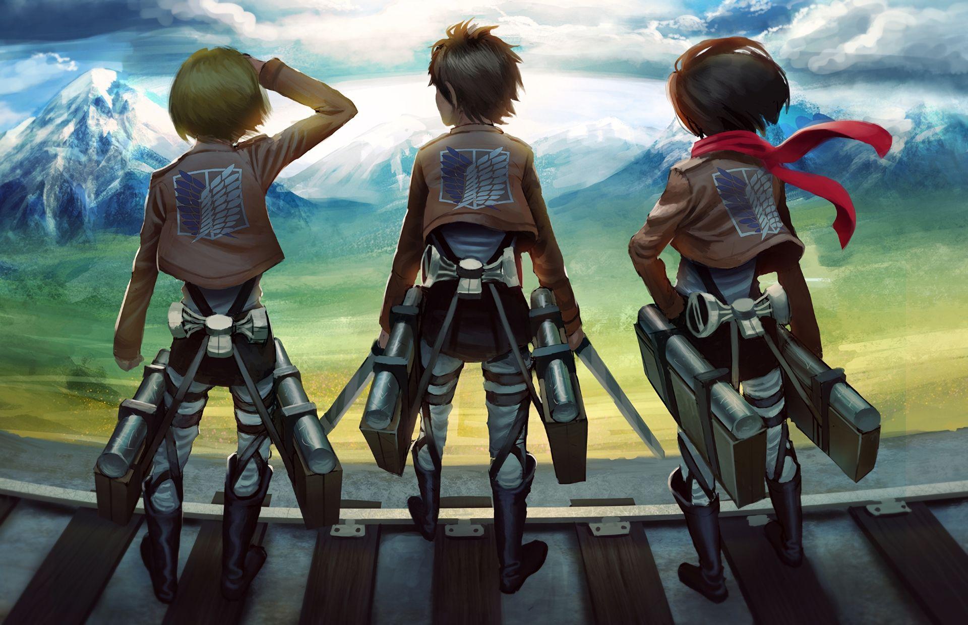 1920x1240 Anime Attack On Titan Shingeki No Kyojin Eren Yeager Mikasa Ackerman Armin Arlert Attack on Titan HD Wallpaper