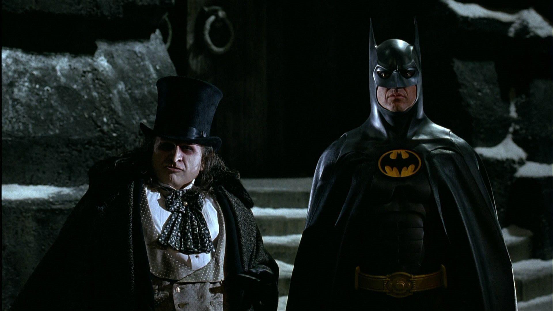 1920x1080 Batman Returns: Michael Keaton, Danny DeVito, Michelle Pfeiffer, Christopher Walken