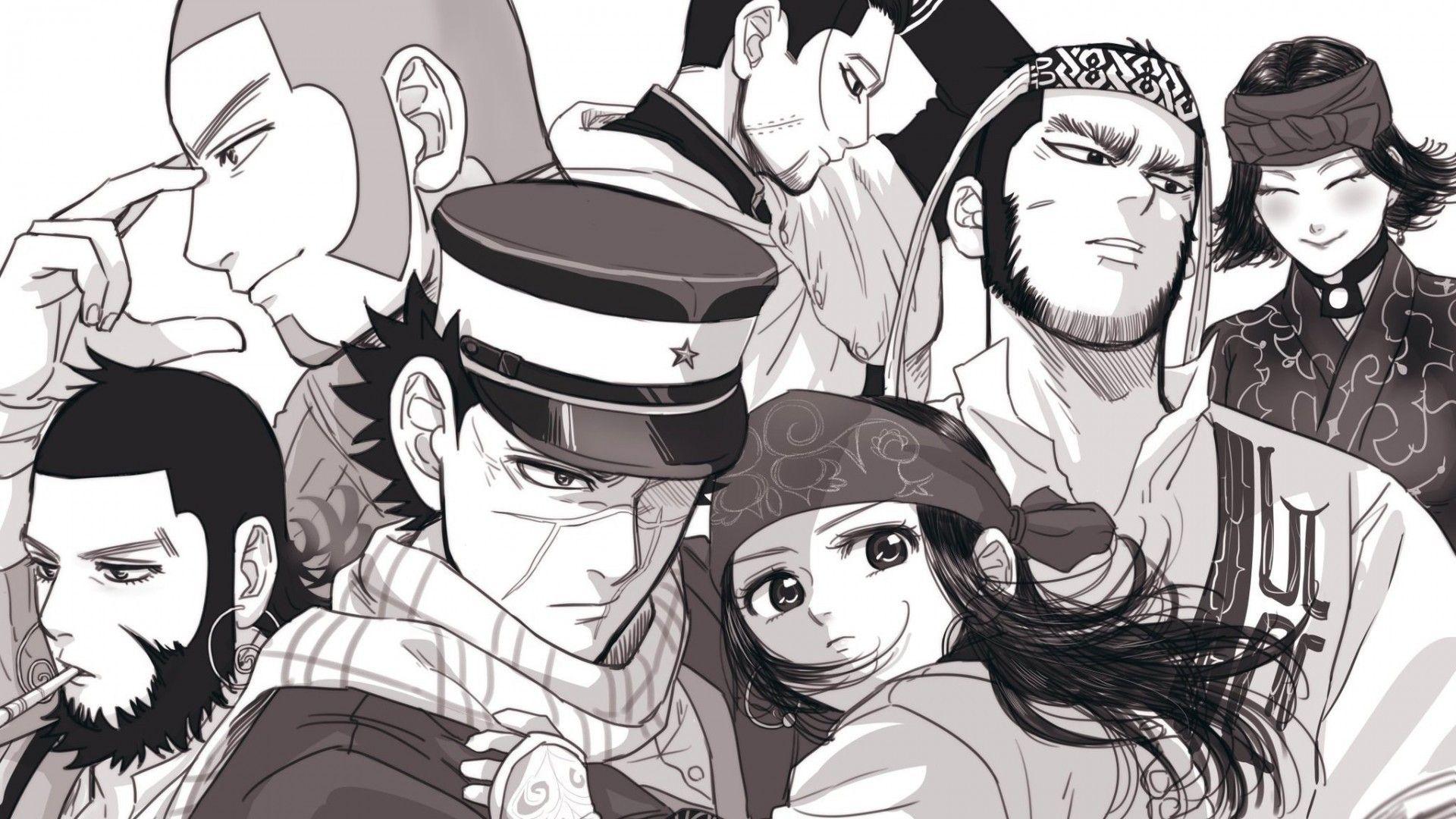 1920x1080 Download 1920x1080 Golden Kamuy, Sugimoto Saichi, Asirpa, Tanigaki Genjirou, Manga Wallpaper for Widescreen