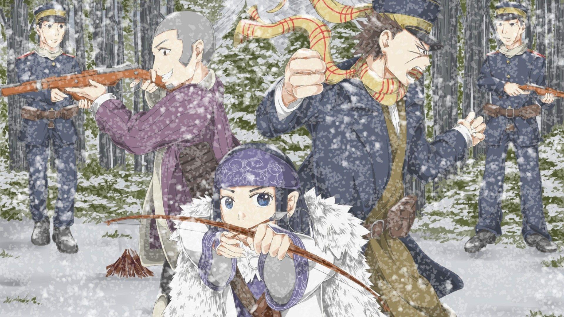 1920x1080 Download 1920x1080 Golden Kamuy, Asirpa, Sugimoto Saichi, Shiraishi Yoshitake Wallpaper for Widescreen