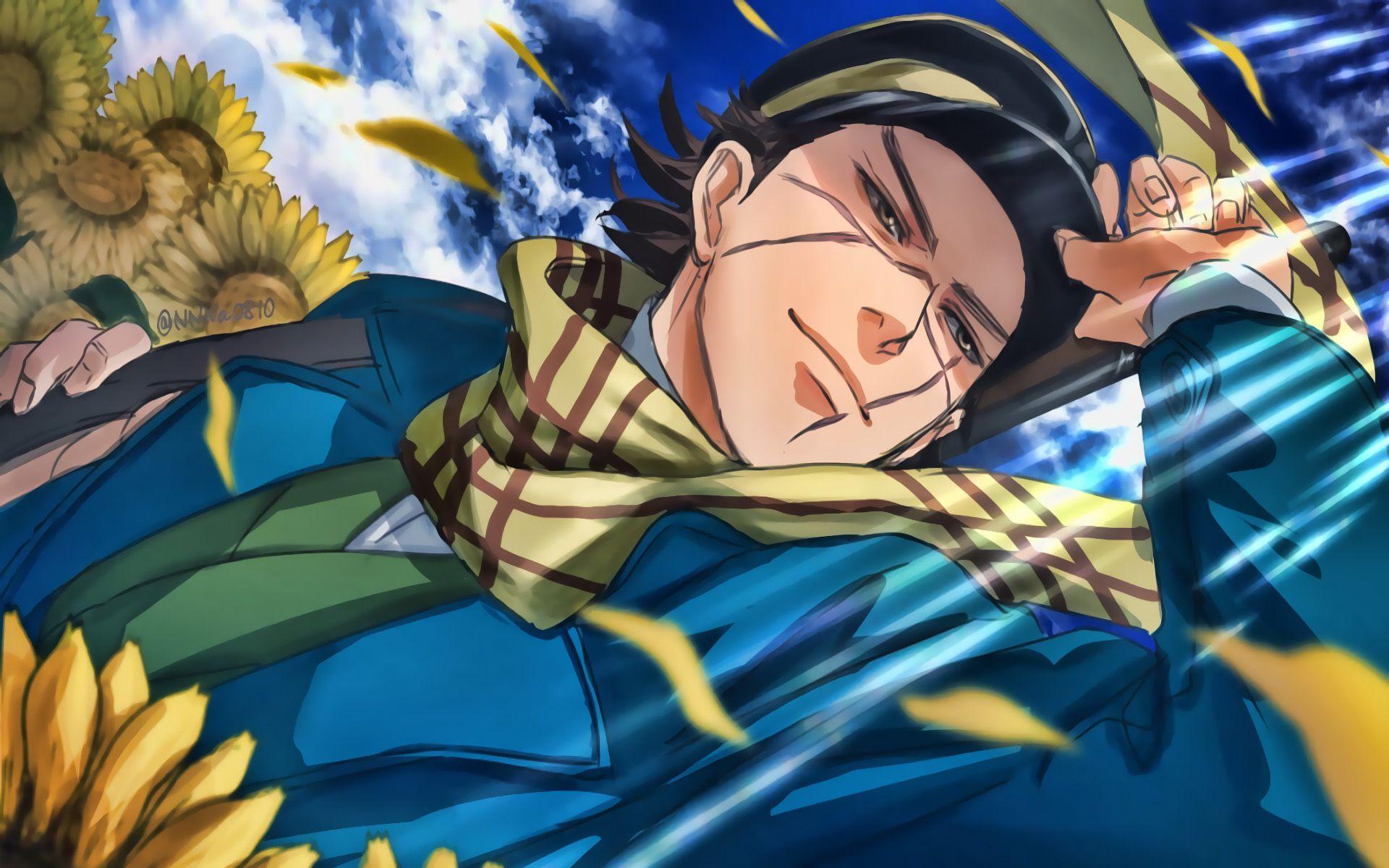 1920x1200 Download Wallpaper Sugimoto Saichi, Close Up, Protagonist, Golden Kamuy, Artwork, Manga, Noda Sensei For Desktop With Resolution 1920x1200. High Quality HD Picture Wallpaper