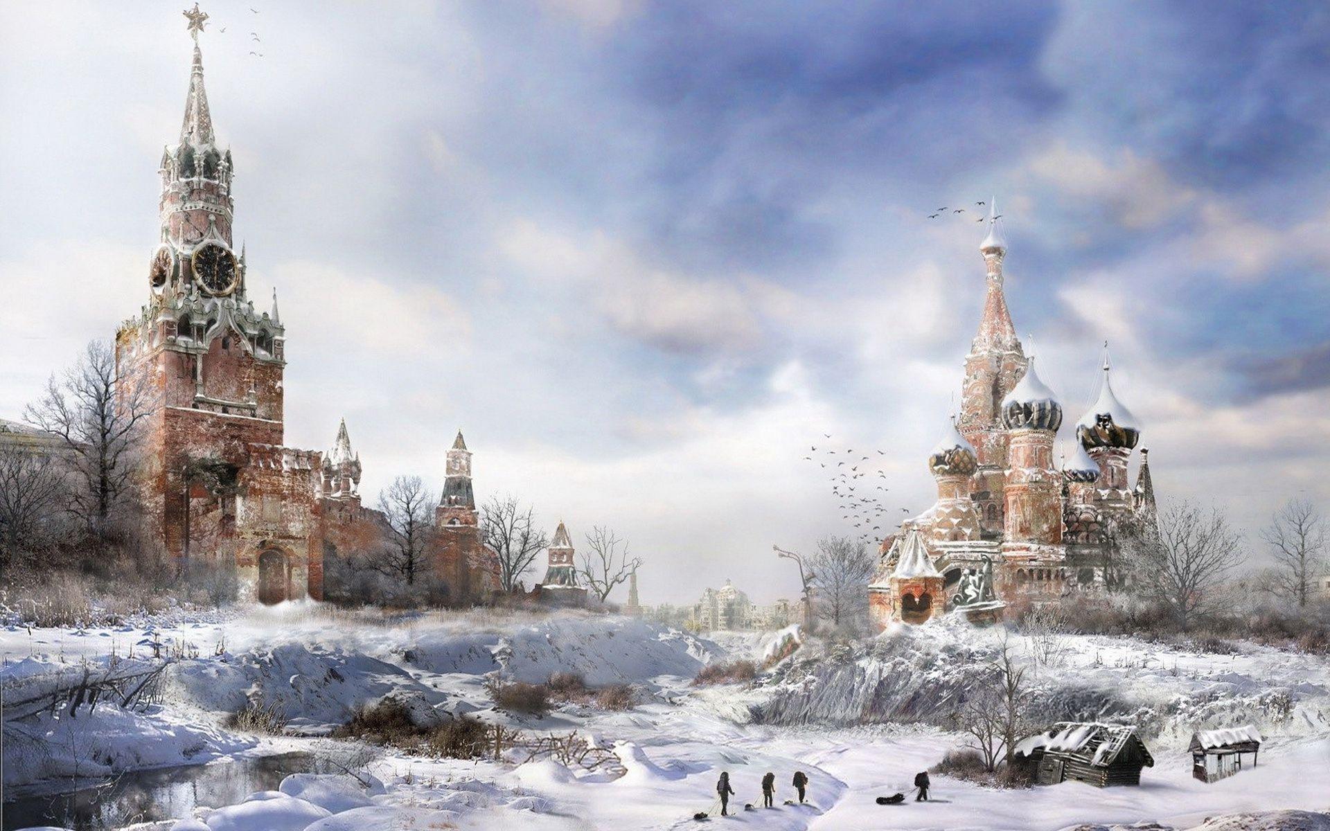 Moscow Snow Wallpaper