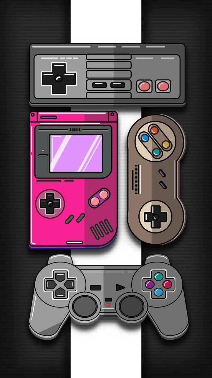 720x1280 Pink Retro Gaming Wallpaper