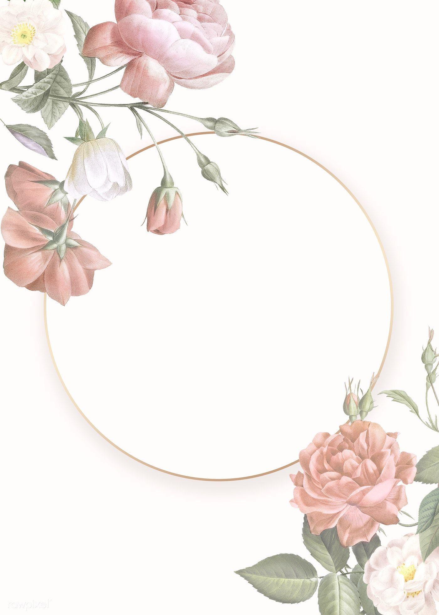 1400x1960 Elegant floral frame design illustration. premium image / Donlaya / ploy / mano. Floral border design, Flower graphic design, Illustration design