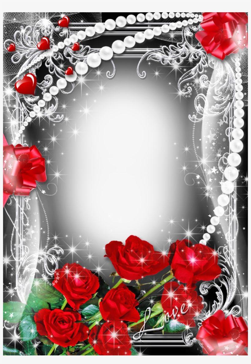 820x1188 Rose Frame, Flower Frame, Pearl Background, Photo Background, Romantic Photo Frames Transparent PNG Download on NicePNG