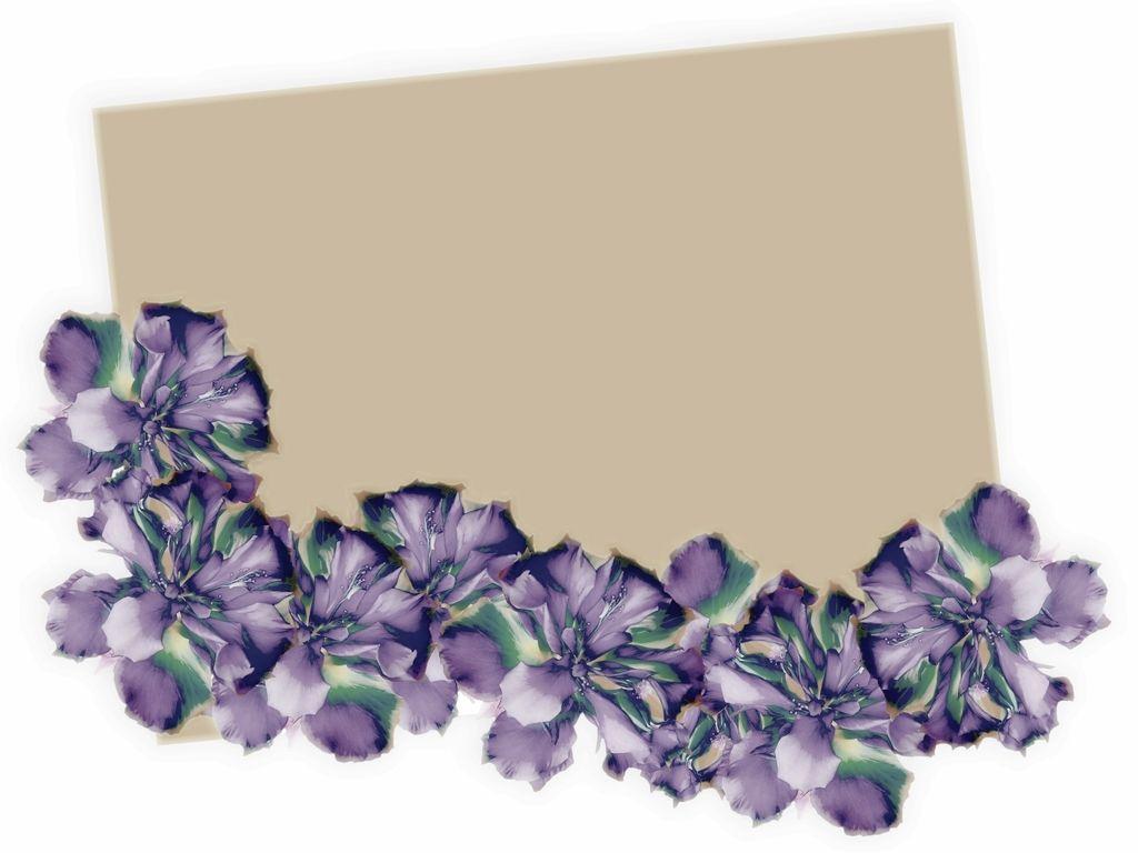 1024x768 Beautiful floral border Free PPT Background for your PowerPoint Templates
