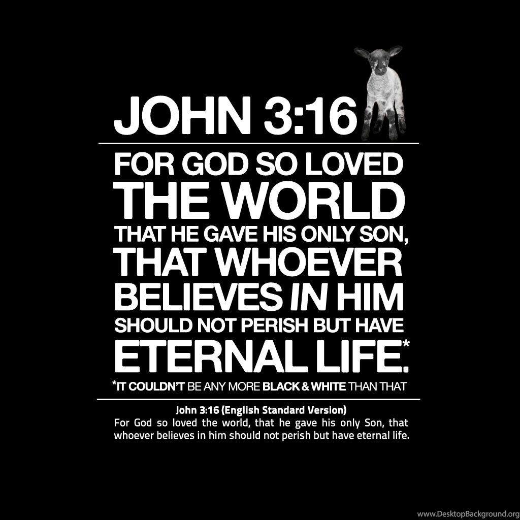 Download God Quotes John 3:16 Wallpaper | Wallpapers.com