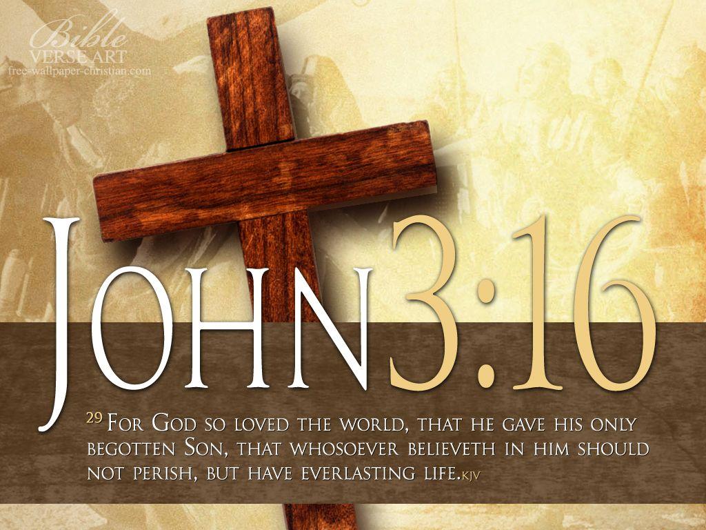 1024x768 John 3 16 Bible Verse HD Wallpaper