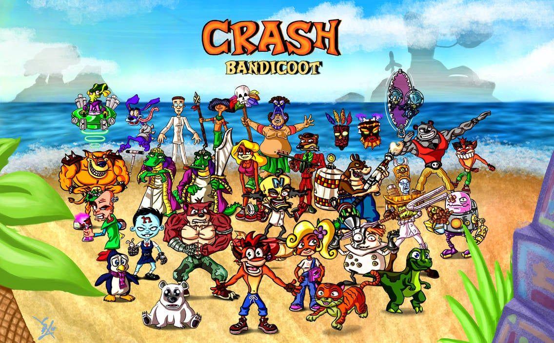 1136x703 Crash Bandicoot Cast Wallpaper