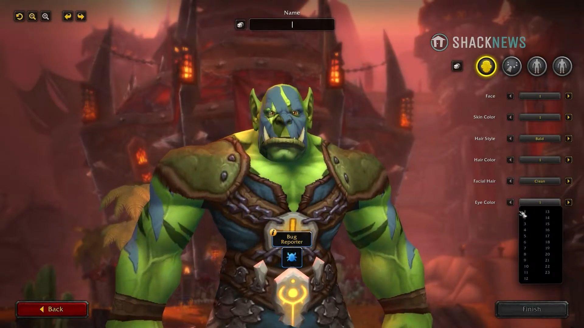 1920x1080 World of Warcraft: Shadowlands Orc, Undead, Human, and Worgen customization options