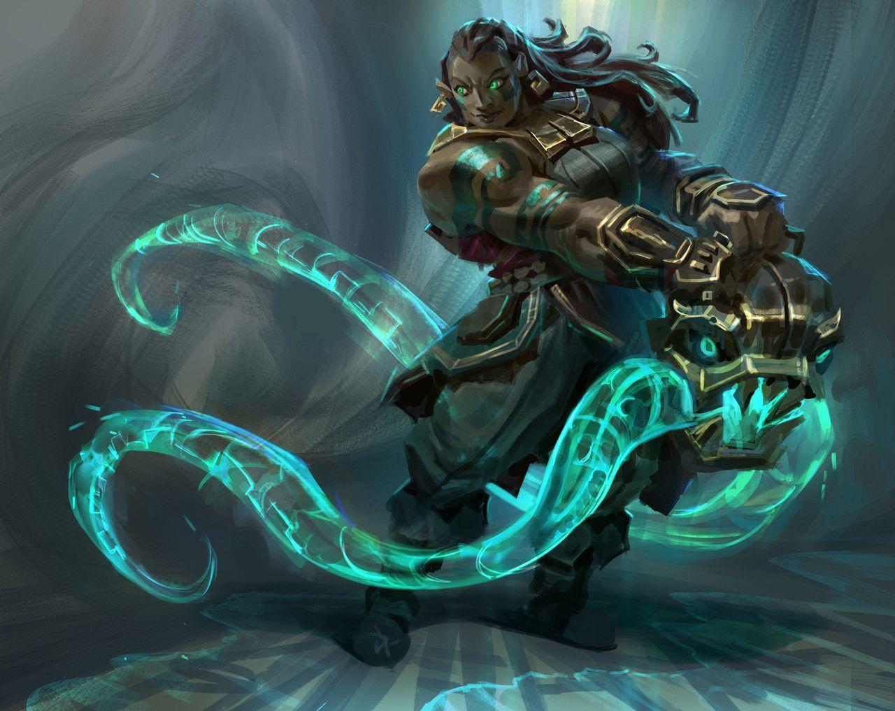 Illaoi Bilgewater LoL LoR iPhone Phone HD Wallpaper #2141h